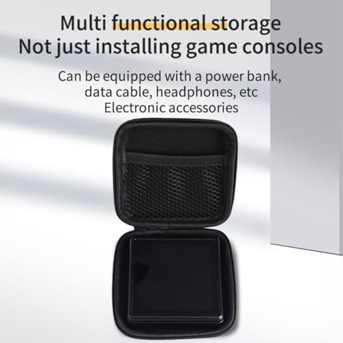 Pidynx Accessories Kit Compatible with Anbernic RG ROTATE, Protective Carrying Pouch & 2Pcs Tempered Glass Screen Protector for 3.5 Inch Handheld Game Console