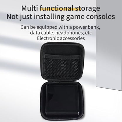 Pidynx Accessories Kit Compatible with Anbernic RG ROTATE, Protective Carrying Pouch & 2Pcs Tempered Glass Screen Protector for 3.5 Inch Handheld Game Console