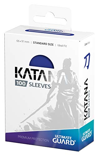 Ultimate Guard Katana Card Sleeves: 100 Standard Size TCG Sleeves, 66 x 91mm, Blue Back, Tournament Quality, No PVC & Acid-Free, High Clarity - color: Blue, size: Standard Size (66 x 91mm)