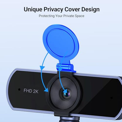 UGREEN Webcam for PC Ultra HD 1080P Computer Webcam with Microphone | PC Camera with Privacy Cover, USB Web Camera for Streaming, Conference, Video Calling, Zoom, Skype, Teams, FaceTime, Grey - color: Grey