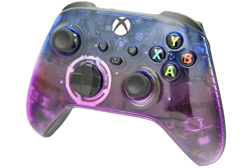 Wireless Custom Controller Compatible with PC, Windows 10+, Series X/S & One (Series X/S Clear Blue & Purple) - color: Series X/S Clear Blue & Purple