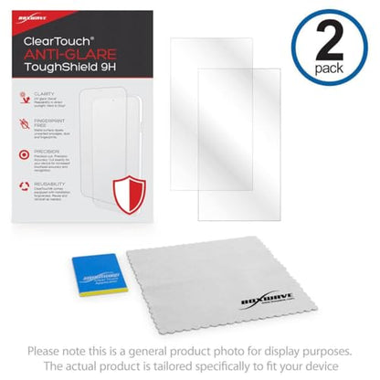 BoxWave Screen Protector Compatible with Hyperkin SupaBoy Portable Pocket Console - ClearTouch Anti-Glare ToughShield 9H (2-Pack), Anti-Glare 9H Tough Flexible Film Screen Protector