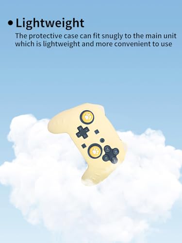 Case for Nintendo Switch 2 Pro Controller,UYRUREL Premium Sillence Material,Shock-Absorbing and Anti Drop Protection Soft Shell,with Stickers and Thumb Grips,Yellow. - color: Yellow