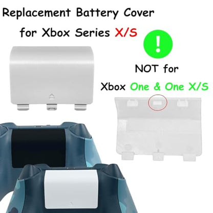 4 Pack Battery Cover for Xbox Series X/S Controller Cover[NOT for Xbox One & One X/S] Battery Back Cover for Xbox Series X/S Controller(White) - color: White