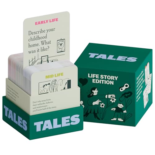 TALES 150 Conversation Cards, Perfect for Dinners, Road Trips, Classrooms & Game Nights, Gifts & Gatherings, Conversation Starters to Spark Creativity (Life Story Edition) - color: Life Story Edition