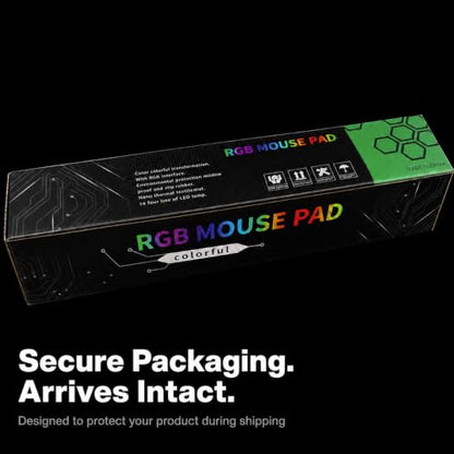 RGB Gaming Mouse Pad, 0.12 Inch Thickness, 35.4" x 15.7" Large Mouse Pad for Desk, 13 Light Modes Desk Mat, Waterproof, for PC Laptop Office Gaming Use - color: Black 35.4 ×15.7‘’