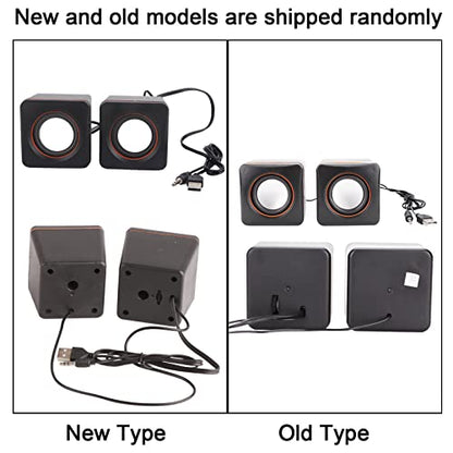 Computer Speakers USB Speaker Stereo 3.5mm Jack Wired Multimedia Speaker Computer Speaker for PC Monitor Desktop Laptop PC Computer Gaming Smartphones Tablets Projectors TVs(Dual Track)