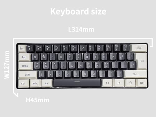 SAMA Gaming Keyboard 60 Percent, 61 Keys RGB Backlit Wired, Waterproof, Compact & Portable for PC/Mac Gamer, Travel & Business Trip - White Purple