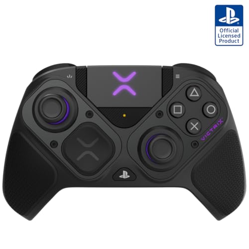 PDP Victrix Pro BFG Wireless Gaming Controller for Playstation 5 / PS5, PS4, PC, Modular Esports Gamepad, Remappable Buttons, Customizable Triggers/Paddles/D-Pad/Fightpad, PC App, Black - color: Black