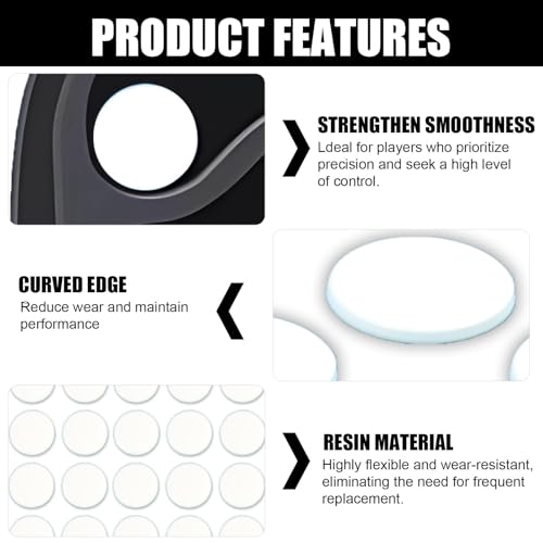 160 Pcs Dot Mouse Glide Sliders, Universal 6mm 7mm PTFE Mouse Feet Skate Stickers, Smooth Sliding Pads Compatible with All Mousepads, Wear-Resistant Smooth Glide Mice Glass Skates Pad (White) - size: Dia 6mm/7mm White & Black