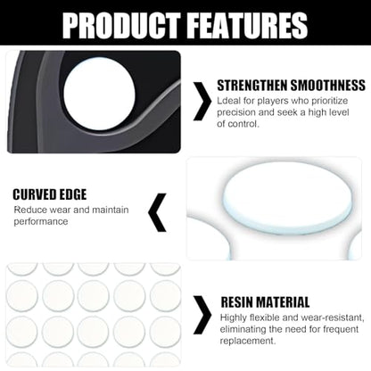 160 Pcs Dot Mouse Glide Sliders, Universal 6mm 7mm PTFE Mouse Feet Skate Stickers, Smooth Sliding Pads Compatible with All Mousepads, Wear-Resistant Smooth Glide Mice Glass Skates Pad (White) - size: Dia 6mm/7mm White & Black
