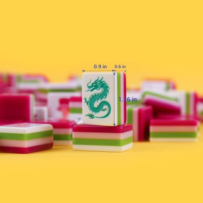Orchid Elegance Mahjong Set - 160 Acrylic Engraved Tiles with Botanical Floral Motifs | Luxury Gift for Orchid Lovers & Mahjong Enthusiasts | Unique Artistic Nature-Inspired Game Set