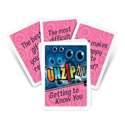 Trainers Warehouse Unzip It! Deck - Getting to Know You | Conversation Starters | Learn More About one Another | Set of 30 Prompt Cards (Getting to Know You Deck only) - color: Getting to Know You Deck Only