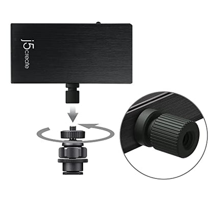 j5create Live Video Capture Card - HDMI to USB-C, Supports 1080p 60FPS | Video and Audio Recording, Power Delivery 60W Pass Through, for PC Xbox PlayStation Android Game Live Streaming (JVA02)