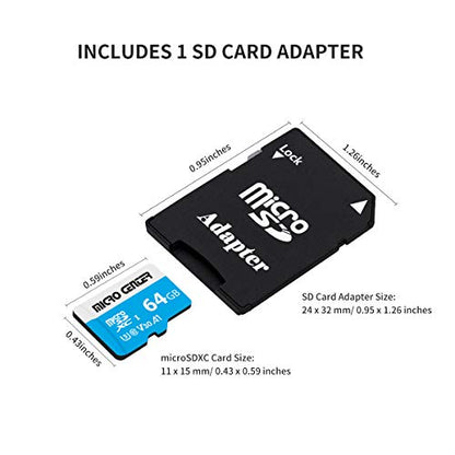 Micro Center Premium 64GB microSDXC Card, Nintendo-Switch Compatible Memory Card, UHS-I C10 U3 V30 4K UHD Video A1 Micro SD Card with Adapter (64GB) - size: U3 A1 - 64GB