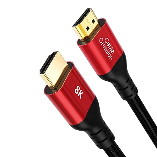 CableCreation 6.6ft eARC HDMI Cable - 48Gbps, 8K@60Hz, HDR, HDCP 2.2/2.3 - color: Red, size: 6.6Ft