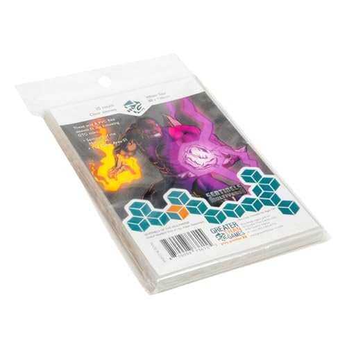 Greater Than Games: Card Sleeves: Large Size - 88x130 mm, 25 Sleeves, Clear, Acid Free & PVC Free, Card Game Protective Accessory - style: Large (88x130)