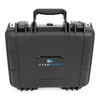 CASEMATIX 13" Waterproof Hard Case with Customizable Foam for Portable Electronics, Tools and Accessories - Hard Shell Plastic Case with Pre-Diced Travel Case Foam Interior - size: 13"