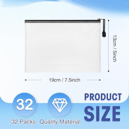 Jetec 32 Pcs Mesh Zipper Bags Bikini Organizer,Black,7.5 x 5 Inch - color: Black, size: 7.5 x 5 Inch