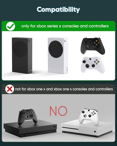 Cooling Stand for Xbox Series S Console with 15 Light Modes, MENEEA Dual Fast Charger Station with 2x1400mAH Batteries,Cooler System Accessories with 3-Speed Adjustable Fan, 2.0 USB Port - color: White