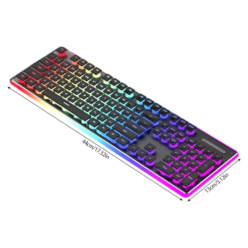 ordinarYone Silents Mechanical Gaming Keyboards 104Keys USB Cord With RGBs Backlit And IPX4 Waterproof For Laptop Accessories