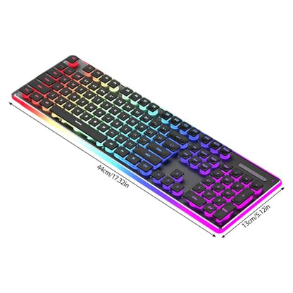 ordinarYone Silents Mechanical Gaming Keyboards 104Keys USB Cord With RGBs Backlit And IPX4 Waterproof For Laptop Accessories