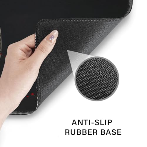 Desk Pad and Keyboard Wrist Rest, Large Mouse Pad + Keyboard Pad+Mouse Wrist Support, Non-Slip Desk Mat Protector for Office, Home 31.5×11.8 Inches Black and White Fish - color: Fish
