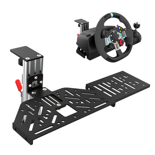 EG STARTS 1 Set Desk Mount for Sim Racing Wheel Stand Simulator Cockpit Wheel Stand Racing Steering Shifter Mount fit for Logitech G25 G27 G29 G920 G923 Thrustmaster T248 T300 T-GT TS-PC T500 T818