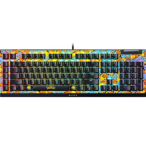 Razer BlackWidow V4 X Mechanical Gaming Keyboard, Pokémon Edition | Green Switches Tactile & Clicky, 6 Macro Keys, Chroma RGB, Doubleshot ABS Keycaps, Sound Dampening & Stabilizers - color: Pokémon Edition