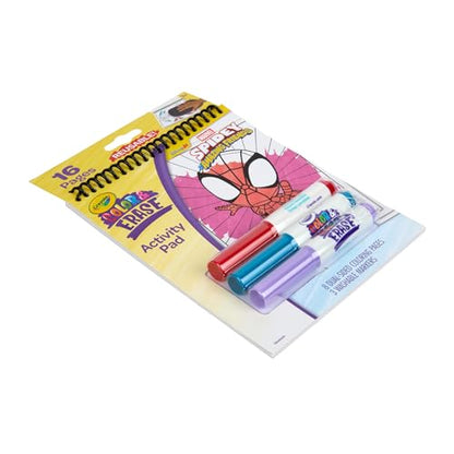 Crayola Color & Erase Reusable Activity Pad - Spidey and His Amazing Friends, Erasable Coloring Pages, Spiderman Toy for Toddlers, Travel Activity - style: Reusable Activity Pad