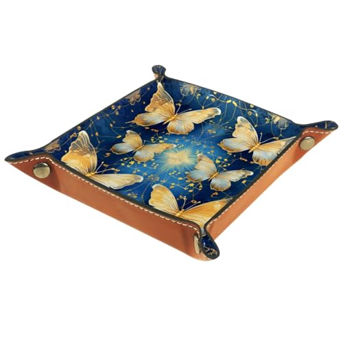 Golden Butterflies Dice Tray Dice Rolling Tray Folding Dice Holder for Dice Games, Like RPG, DND and Other Table Games - color: Multi 19