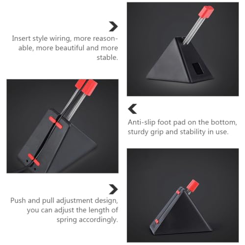 VILLCASE Mouse Cable Holder for Gaming Flexible Mouse Cable Fixer for Desk Easy Installation Computer Accessory Suitable for Home Office Use