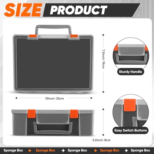 Madcat Miniature Storage Carrying Figure Case - 32 Slot Figurine Minature Carrying Case with 2 Foam Layer for Miniatures Compatible with 40k, DND & More (Transparent) - color: Transparent