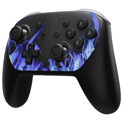 eXtremeRate DIY Replacement Faceplate Shell for Nintendo Switch 2 Pro Controller, Custom Front Housing Case, Thumbsticks and Screwdriver Tools for Switch 2 Pro Controller - Blue Flame - color: Blue Flame