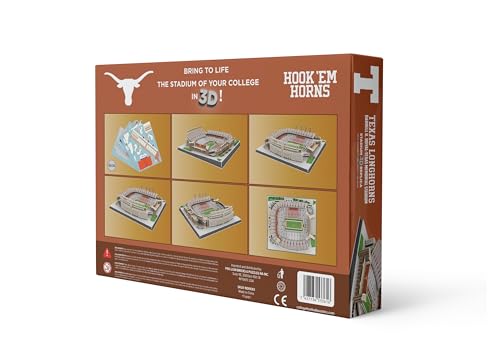 Pro-Lion 3D Jigsaw Puzzle of Darrell K Royal–Texas Memorial Stadium -104 Pieces | Home of Texas Longhorns | NCAA Football Gifts for Age 7+ - style: Texas Longhorns