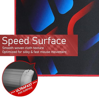iRocks C23 Extended Gaming Mouse Pad, Table Pad, Desk Mat, Waterproof, Durable Surface, Compatible with All Mice – 31.5” x 11.81”