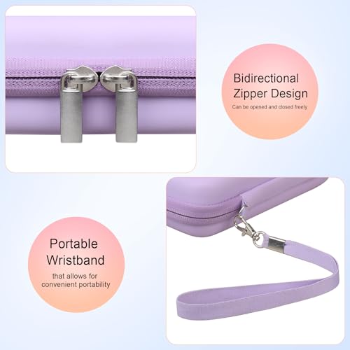 Elonbo Carrying Case for TEBIYOU/ WELLST·G/ TaddToy/ Beijue/ FAMILY POCKET/ CCTU/ X-JOYKIDS/ GREENCREEK/ Beico/ KAVOYI/ GuaiyeyeAP Handheld Game Console, Portable Electronic Gaming Player Bag, Purple - color: Purple