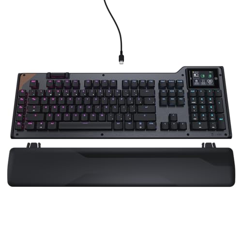 Turtle Beach Command Series KB5 Full-Sized Mechanical PC Gaming Keyboard | Touchscreen Command Display, Low-Profile Mechanical Switches, Double Shot PBT Keycaps, True 8K Polling, Per Key RGB, Black - style: KB5 Keyboard