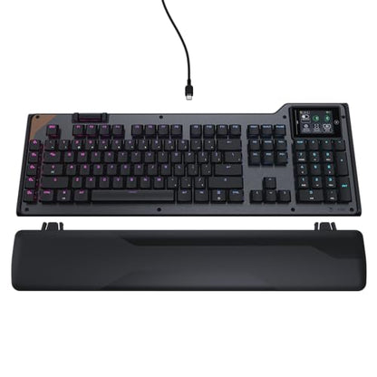 Turtle Beach Command Series KB5 Full-Sized Mechanical PC Gaming Keyboard | Touchscreen Command Display, Low-Profile Mechanical Switches, Double Shot PBT Keycaps, True 8K Polling, Per Key RGB, Black - style: KB5 Keyboard