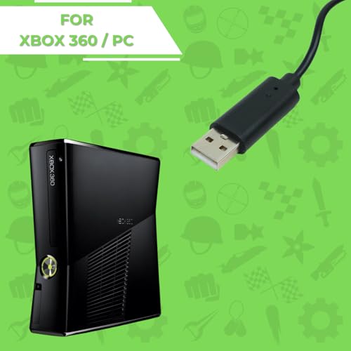 Old Skool Wired USB Controller for PC & Xbox 360 - Black | For Xbox 360, PC, Wired Connection, Controller Accessory, Black