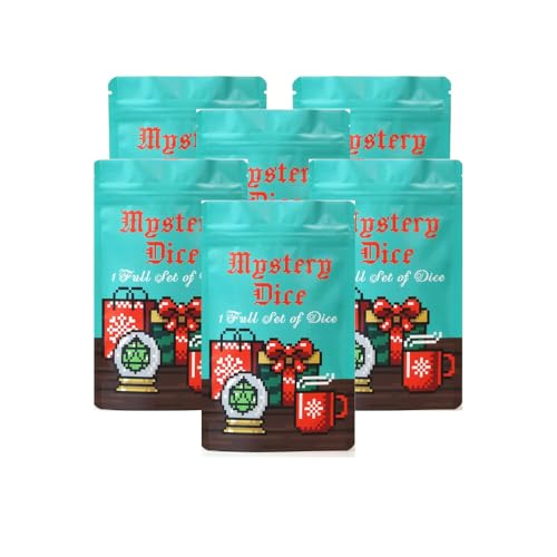1985 Games Holiday Mystery Dice Bag - Wide Range of Patterns for Gaming, Role Playing, Table Games (Pack of 6) - color: Holiday Mystery Dice, size: Pack of 6