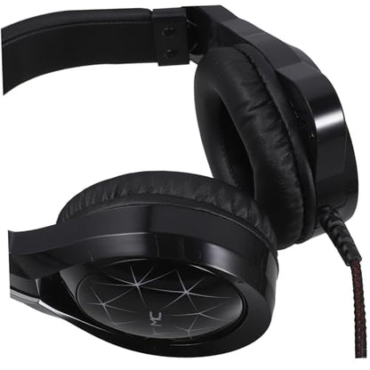 TEHAUX 1pc Wired Gaming Headset Noise Isolation Microphone Comfortable Over-Ear Headphones for Computer and Console Gaming Black Upgraded Dual-Jack Version