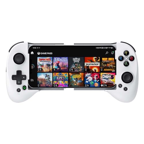 ShanWan Mobile Game Controller for iphone/Android with PHONE CASE Support, Bluetooth Wireless Gamepad - PS Remote Play, Xbox Cloud, Steam Link, GeForce NOW, MFi Arcade Games-Long Battery Life - color: White2, size: For iPhone&Android