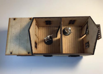 Shotgun House 28mm Terrain Building MDF Miniature Tabletop Gaming RPG Modern Wargames