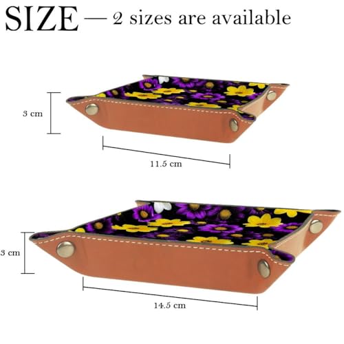Pansies Flower Dice Tray Dice Rolling Tray Folding Dice Holder for Dice Games, Like RPG, DND and Other Table Games - color: Multi 20
