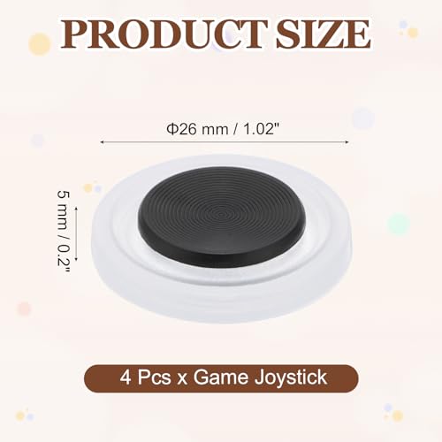 PATIKIL 4 Pcs Mobile Phone Game Joystick, Frosted Spiral Game Control Touch Screen Joystick with Storage Box for Mobile Tablet Smart Phone, White - color: White