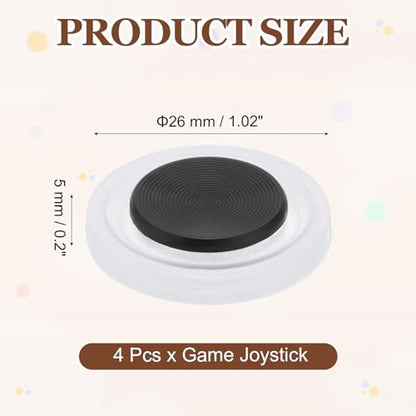 PATIKIL 4 Pcs Mobile Phone Game Joystick, Frosted Spiral Game Control Touch Screen Joystick with Storage Box for Mobile Tablet Smart Phone, White - color: White