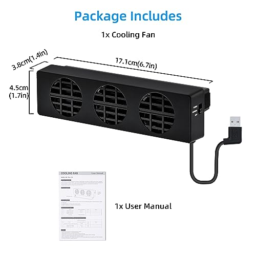 Mcbazel Dobe External Dock Set for Switch Cooling Fan Cooling Stand Cooler with 3 Fans (Not for Switch 2/Switch OLED)