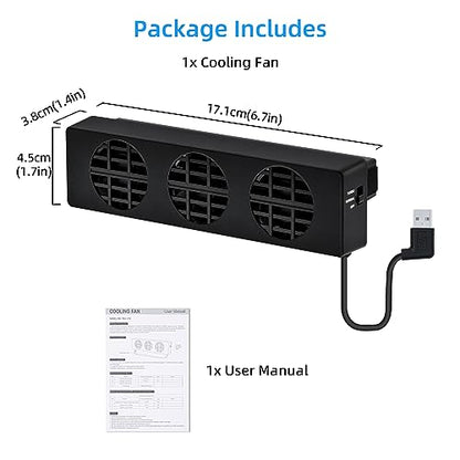 Mcbazel Dobe External Dock Set for Switch Cooling Fan Cooling Stand Cooler with 3 Fans (Not for Switch 2/Switch OLED)
