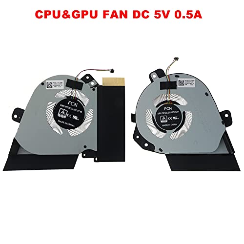 Replacement CPU GPU Cooling Fan for Asus ROG Zephyrus GU502DU GA502IU GA502IV 5V 0.5A 13NR03V0T02011 13NR0210T01111 13NR0210AM0901 DFS5K12304363C DFS5K12115491P